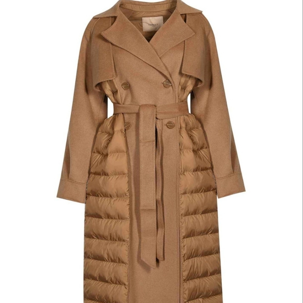 RUDSAK Brown Quilted Wool Women's Coat NWT